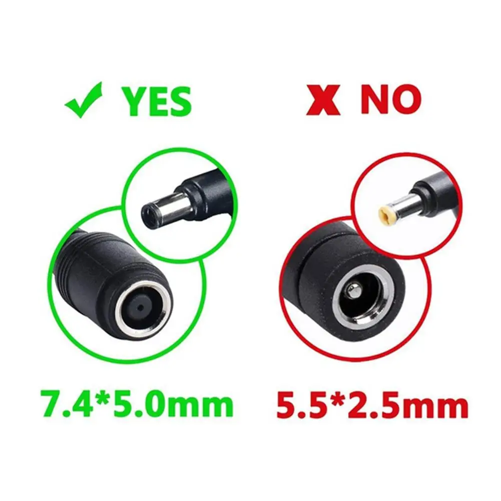 Power Adapter Dc Power Converter 1pc 7.4mm To 4.5mm DC Power Charger Converter Great Replacement DC Adapter Connector Cable For HP Dell Blue Tips