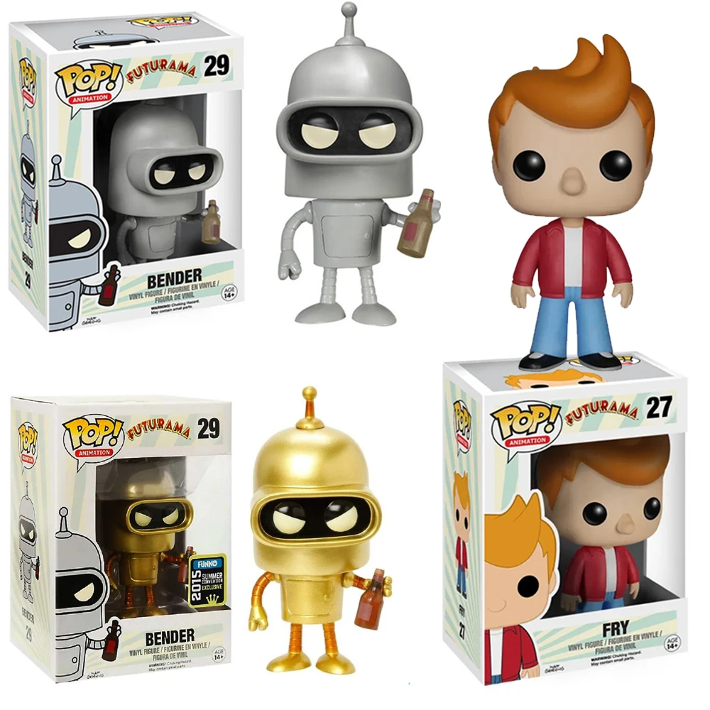 thumbnail image 2 of Funko pop FUTURAMA Bender #29 Fry #27 Figura de vinilo Muñeca Modelo Juguetes, 2 of 5