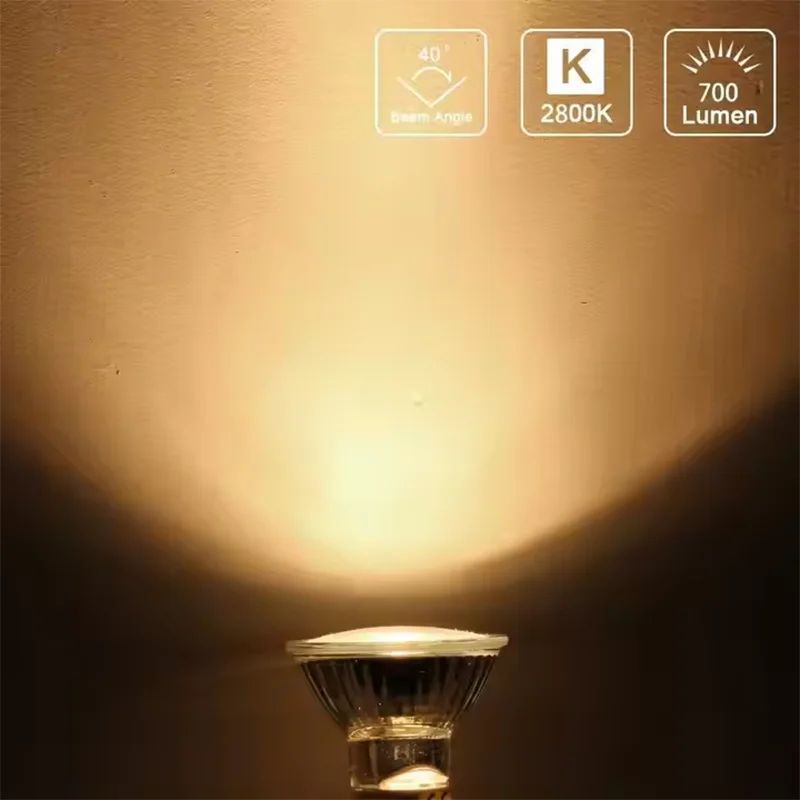 Enhanced Bright White 50W Halogen Spot Light Bulb with GU10 Base