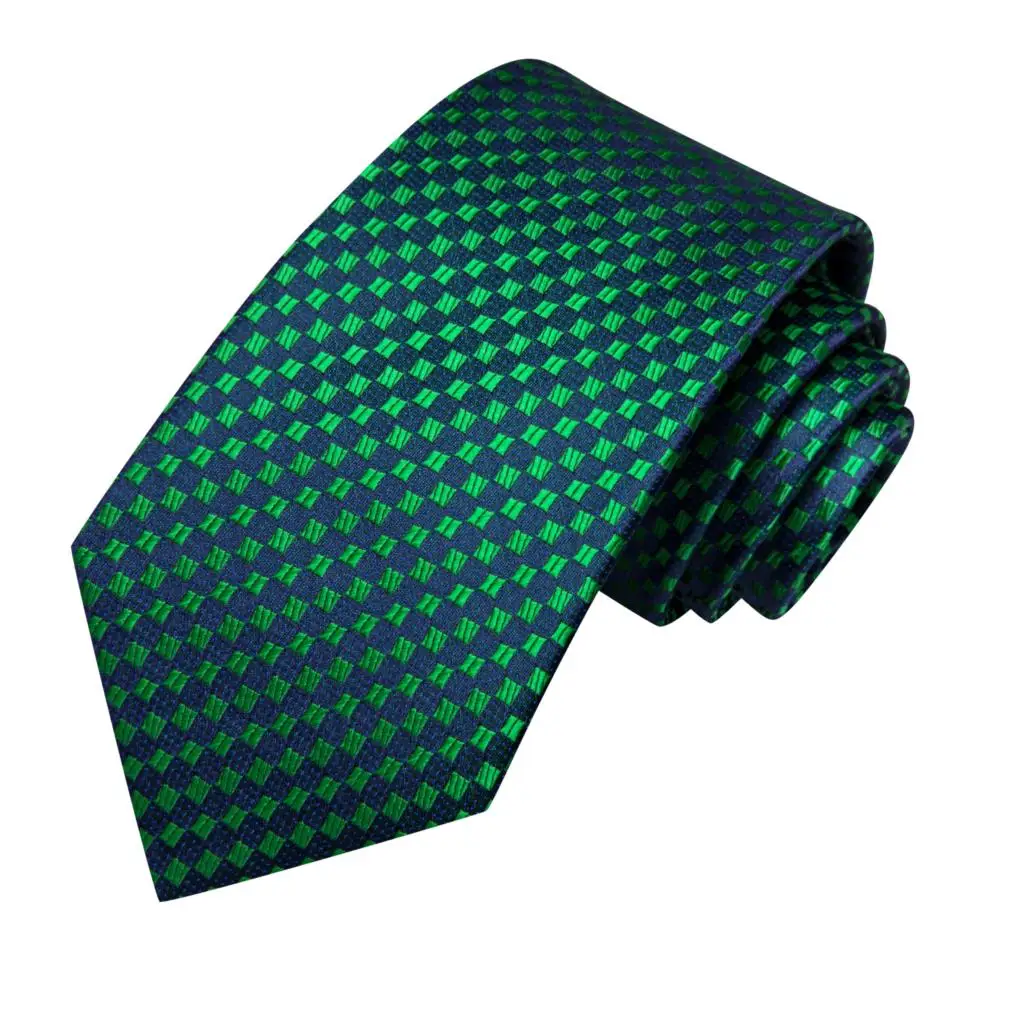 Hi-Tie Dark Green Psialey Silk Elegant Tie For Men Groom Wedding Necktie Pocket Square Cufflink Accessory Designer