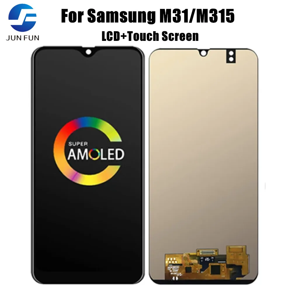 

ЖК-дисплей 6,4 ''AMOLED для Samsung Galaxy M31 M315, ЖК-дисплей с сенсорным экраном и дигитайзером в сборе для Samsung M315 M315F M315F/DS, ЖК-дисплей