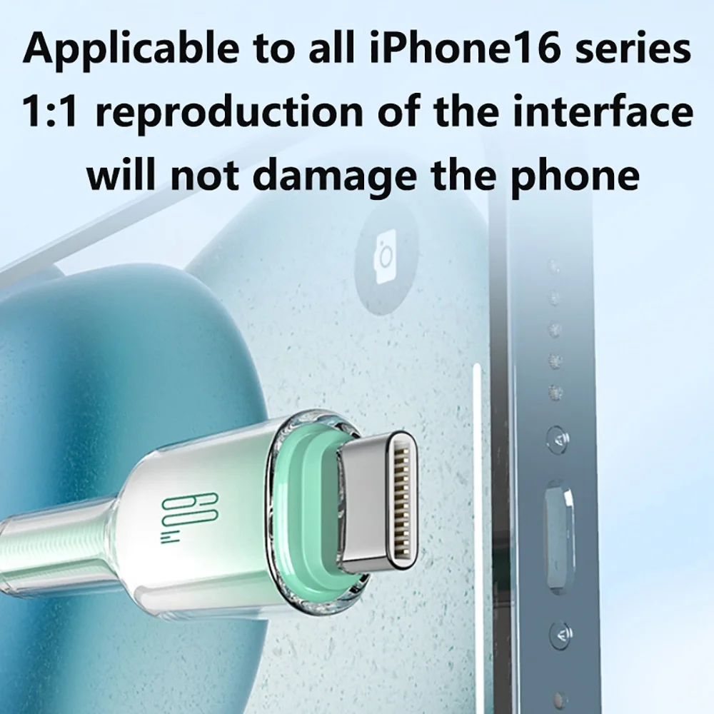 PD 60W USB C to Type C Cable Fast Charging Data Cord For Universal USB Charging Device PD USB-C Charging Cables 1/2M