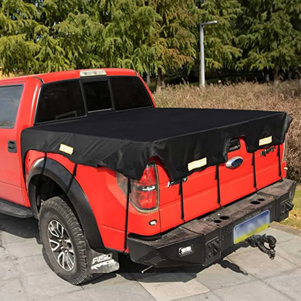 Universal Wasserdichte Lkw Schwanz Abdeckung Staubdicht Pickup Leinwand Baldachin Winddicht Markise Bett Tuch Abdeckung Zelt Für Auto Zubehör – Detail 3
