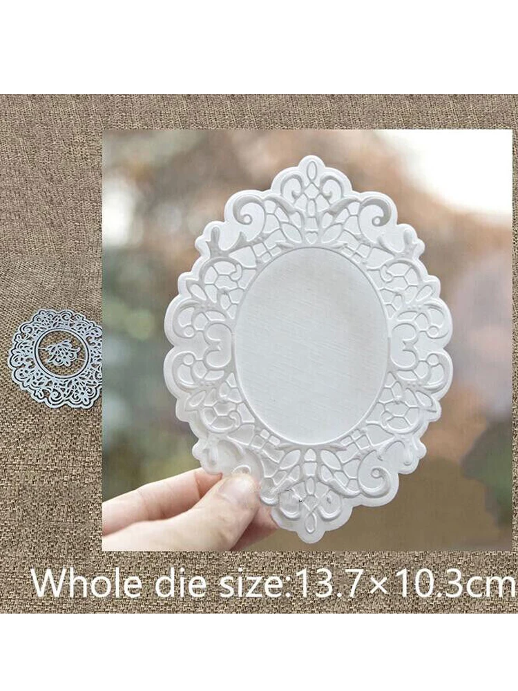 Description Picture 4 of itemLace Oval Metal Cutting Dies Stencil Scrapbooking Diy Album Stamp Paper Card Embossing Decor Craft Knife Mould