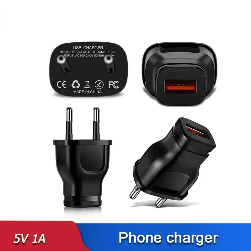 Mobile Phone Chargers 5V 1A USB Charger Mini Power Adapter Travel Wall Charger For iPhone 12 13 14 15 16 Samsung S20 Oneplus Pro