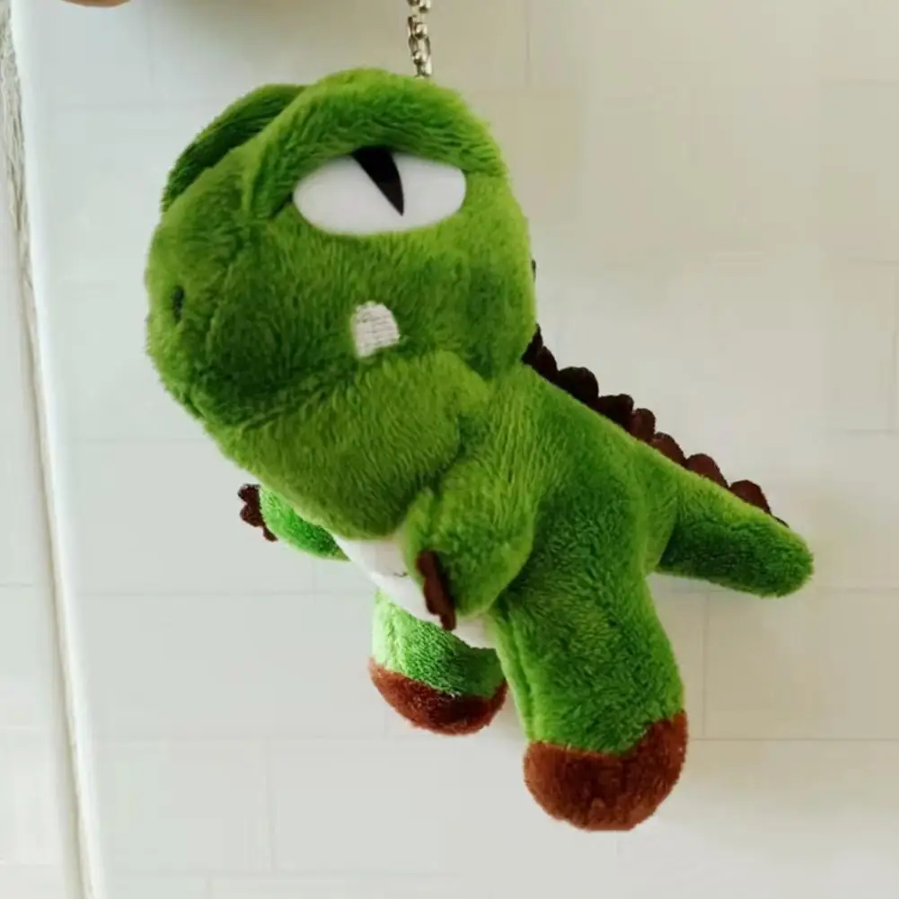 Children Stuffed Dragon Cute Green Dragon Stuffed Toy with Bead Chain Soft Fuzzy Mini Plush Tyrannosaurus Doll Keychain Pendant girls shoes bead flats fling princess shoes baby dance shoes kids sandals summer children shoes