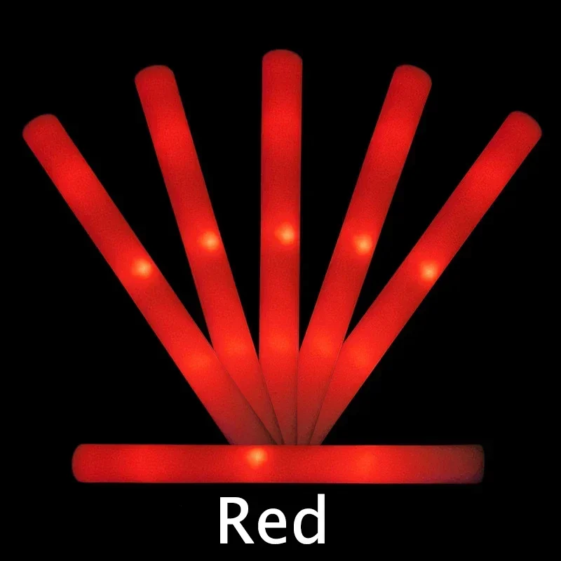 Colorful LED Glow Sticks - RGB Foam Cheer Tubes for Parties  Events