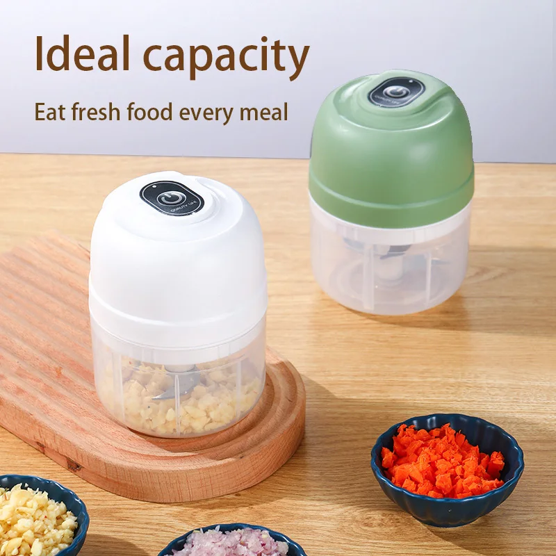 Electric Garlic Chopper 100/250ML Mini USB Charging Ginger Vegetable Cutter Food Chopper Kitchen Tools garlic chopper