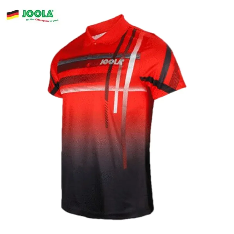 JOOLA Short Sleeve Table Tennis Uniform Ice Design T-Shirt Turn-down Collar Sportswear for Table Tennis Players Chinese Brand