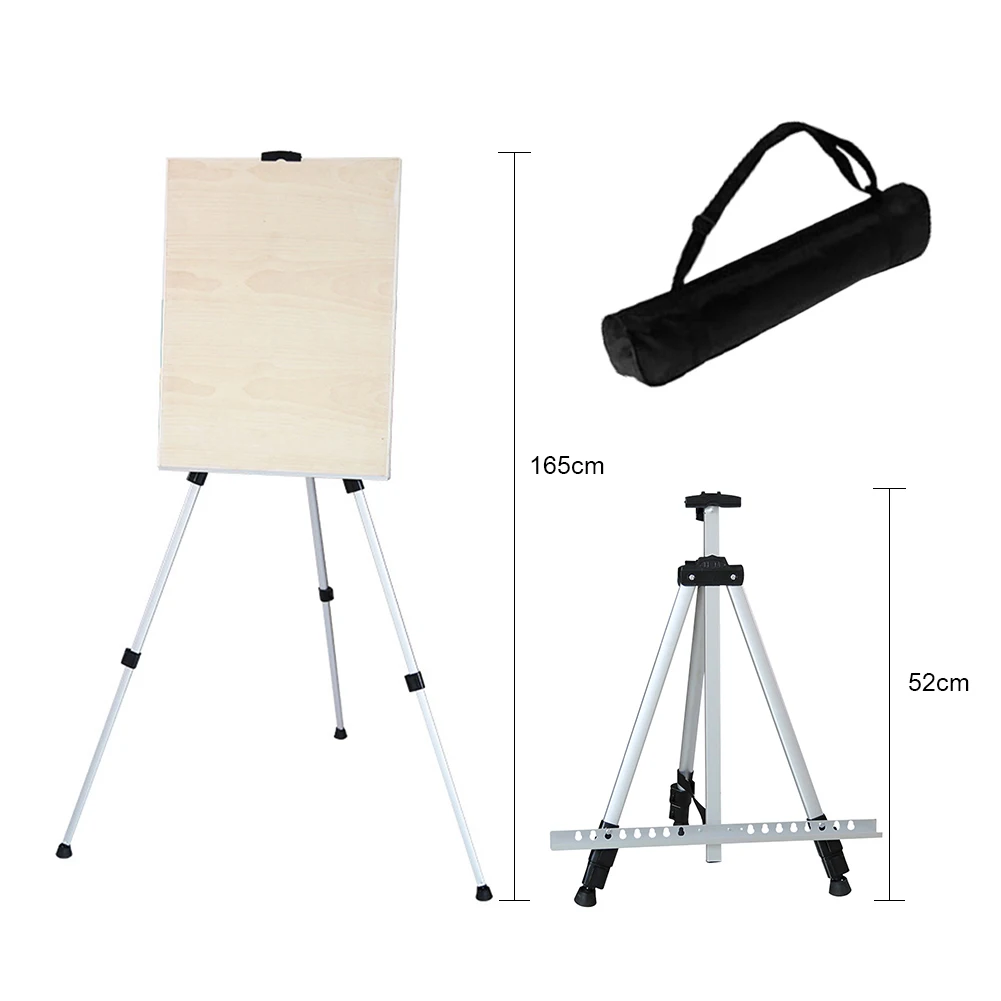 Portable Metal Easel Stand 63 Inch Adjustable Display Travel Easel Thicken Triangle Aluminum Alloy For Artist