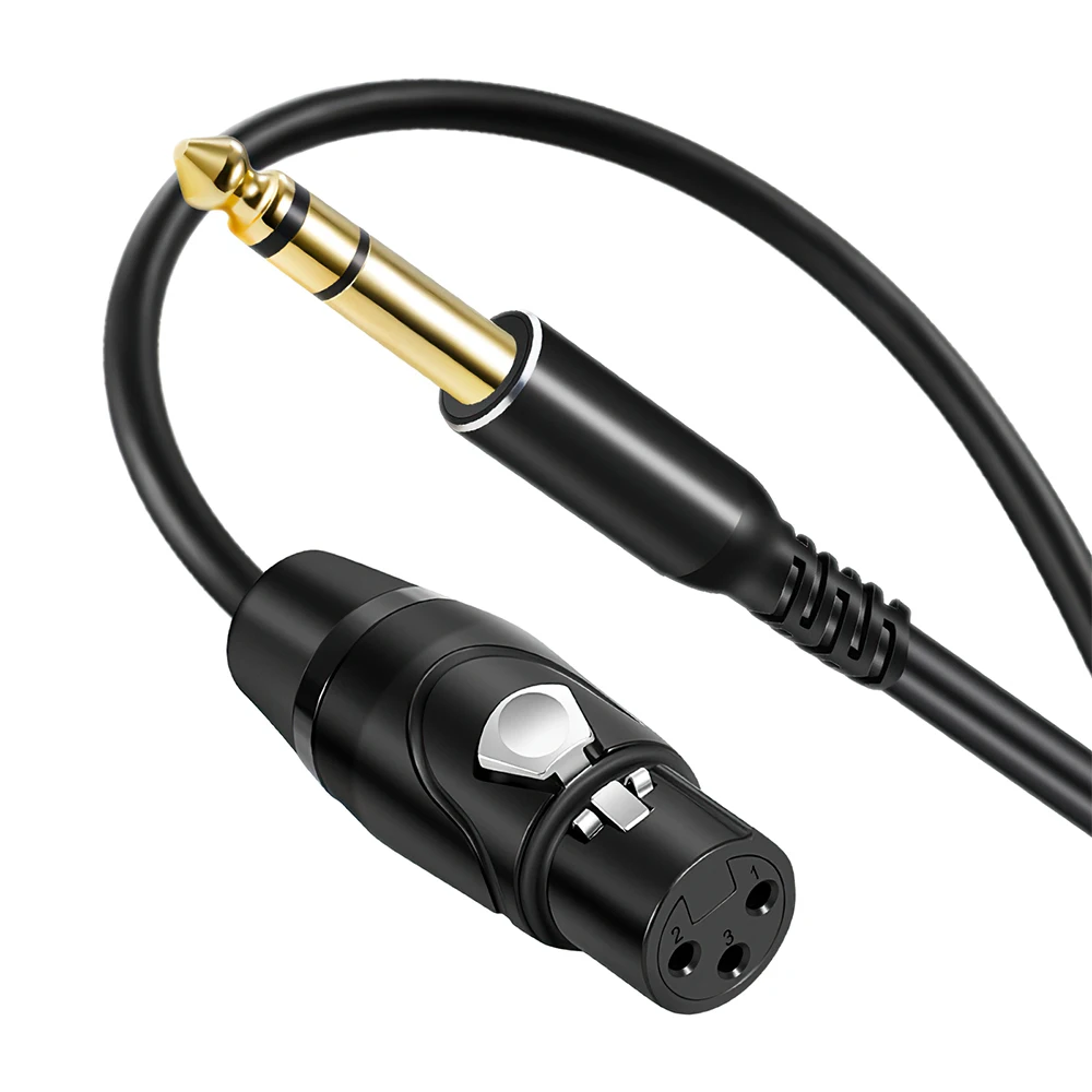 Premium 1/4 Inch TRS to XLR Female Balanced Audio Cable for Professional Instruments and Studio Equipment
