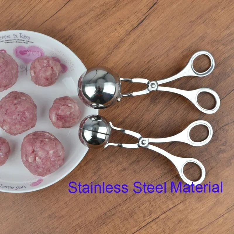 Stainless Steel Meatball Maker Clip Fish Ball Rice Ball Making Mold Form Tool Kitchen Accessories Gadgets cuisine
