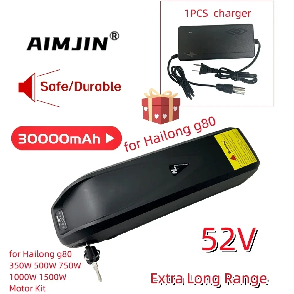 

For Hailong 52V 30AH G80 bicycle battery 18650 battery pack with USB port