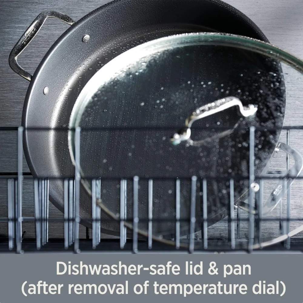 Electrics Stainless Steel and Nonstick Surface Skillet 7 Quart 1800 Watts Temp Control, Cookware, Pots and Pans 6