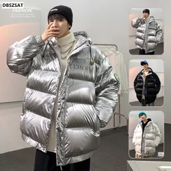 Parkas Jacket Mens Thicken Warm Oversize Coats Male Winter Padded Bomber Jackets Man Fashion Harajuku Streetwear Overcoat 5XL