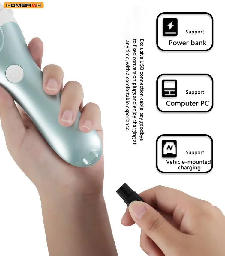 Electric Foot File Rechargeable Callus Remover With Power Display_voghion.com