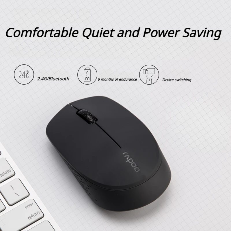 Echome Mouse Wireless Portatile Muto Bluetooth Ergonomia Mouse Da Gioco Per Ufficio Per Android Microsoft Mac Huawei Computer Portatile