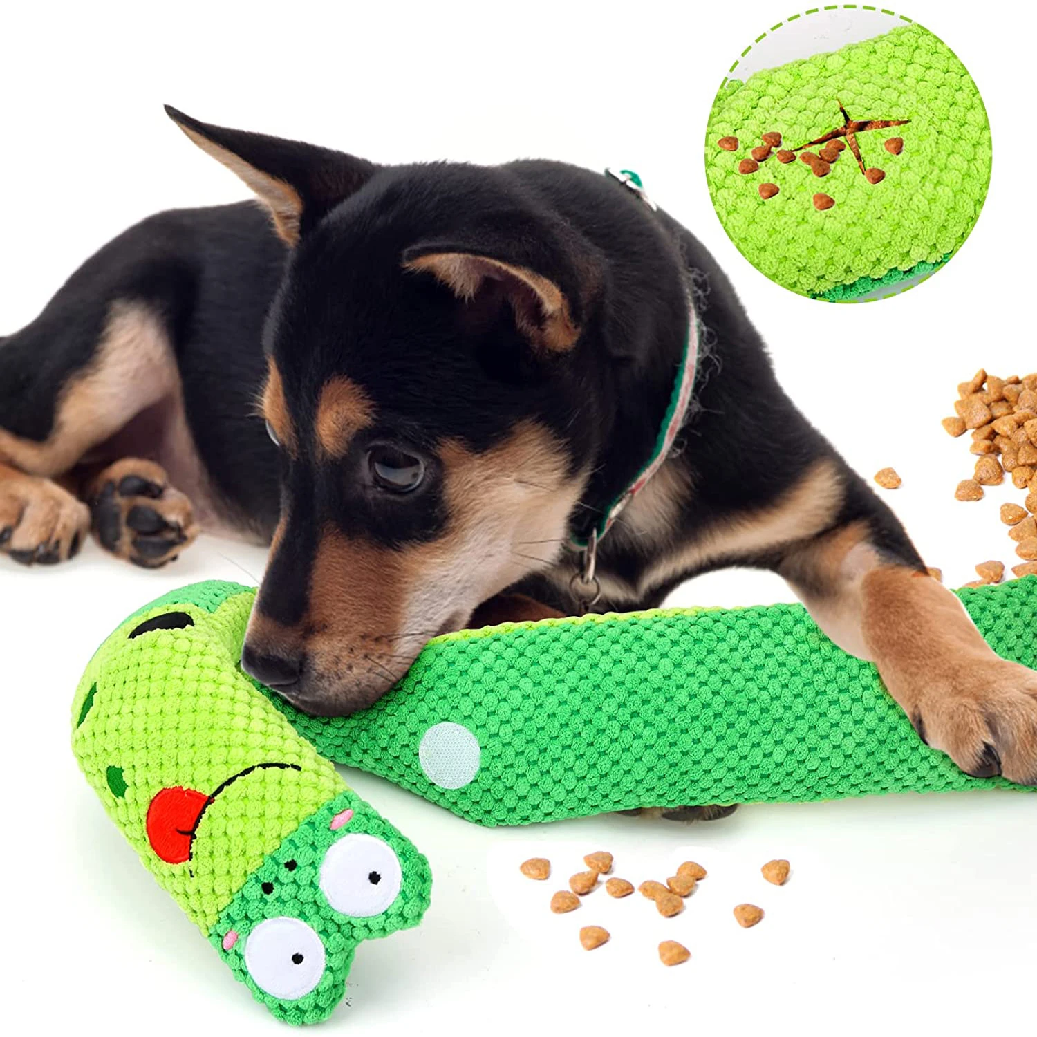 Dog Snuffle Toy Slow Feeder ,Squeaky Pet Sniffing Toy ,Puzzle Dog Small  Medium Large Dogs, Treat Foraging, Puppy release Game 