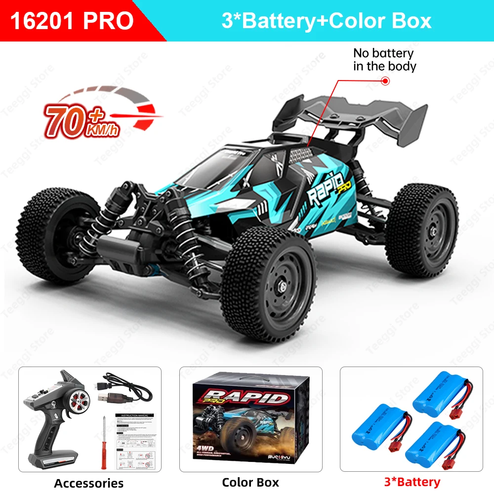 Teeggi 16101 /16102 PRO 1:16 High Speed RC Car With LED Light