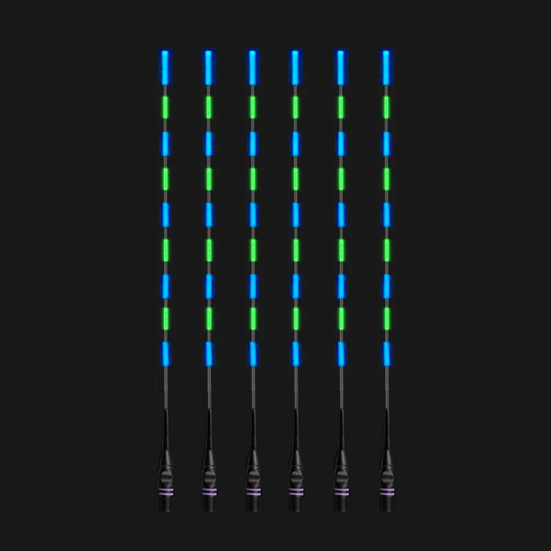 WLPFISHING LED 발광 드리프트 테일 하이 퀄리티 섬유 낚시 플로트, DIY 안테나, 낚시 태클, 바버 액세서리, 6 개/로트