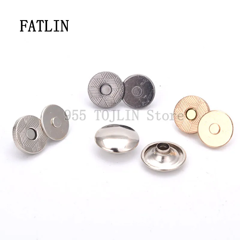 10Sets Double-sided rivet thin strong magnetic handbag snap buttons diy Accessories Wallet buckle Clothes button 10mm 2