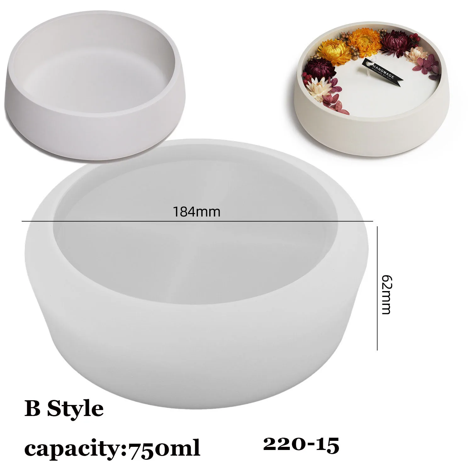 MOULE A MODELER,02--moule en Silicone pour Pot de fleur, en forme de