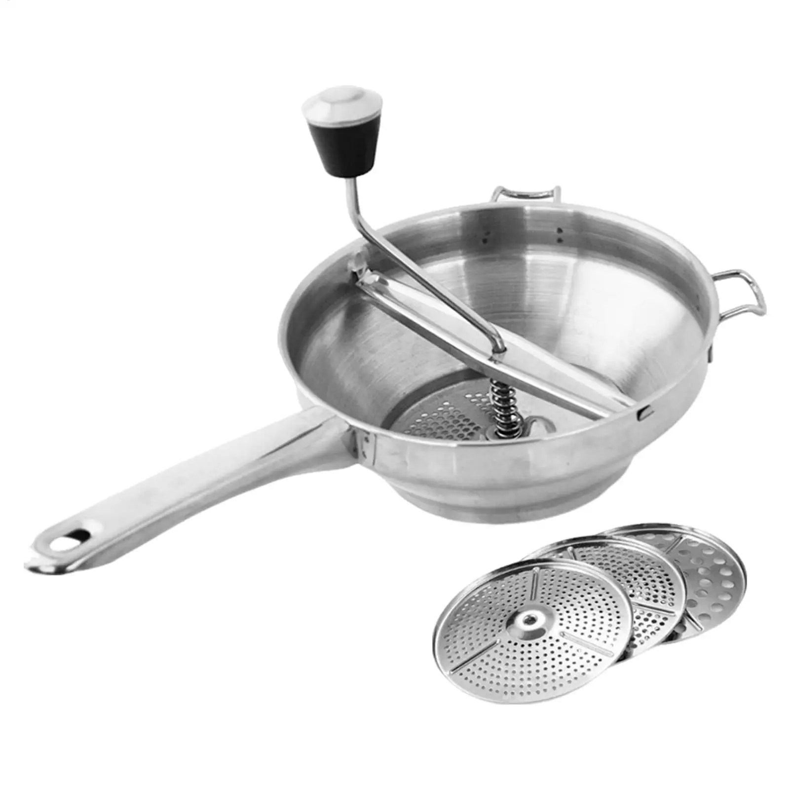 Description Picture 2 of itemStainless steel manual potato blender with handle Metal food grinder masher mud press vegetable and fruit food processor