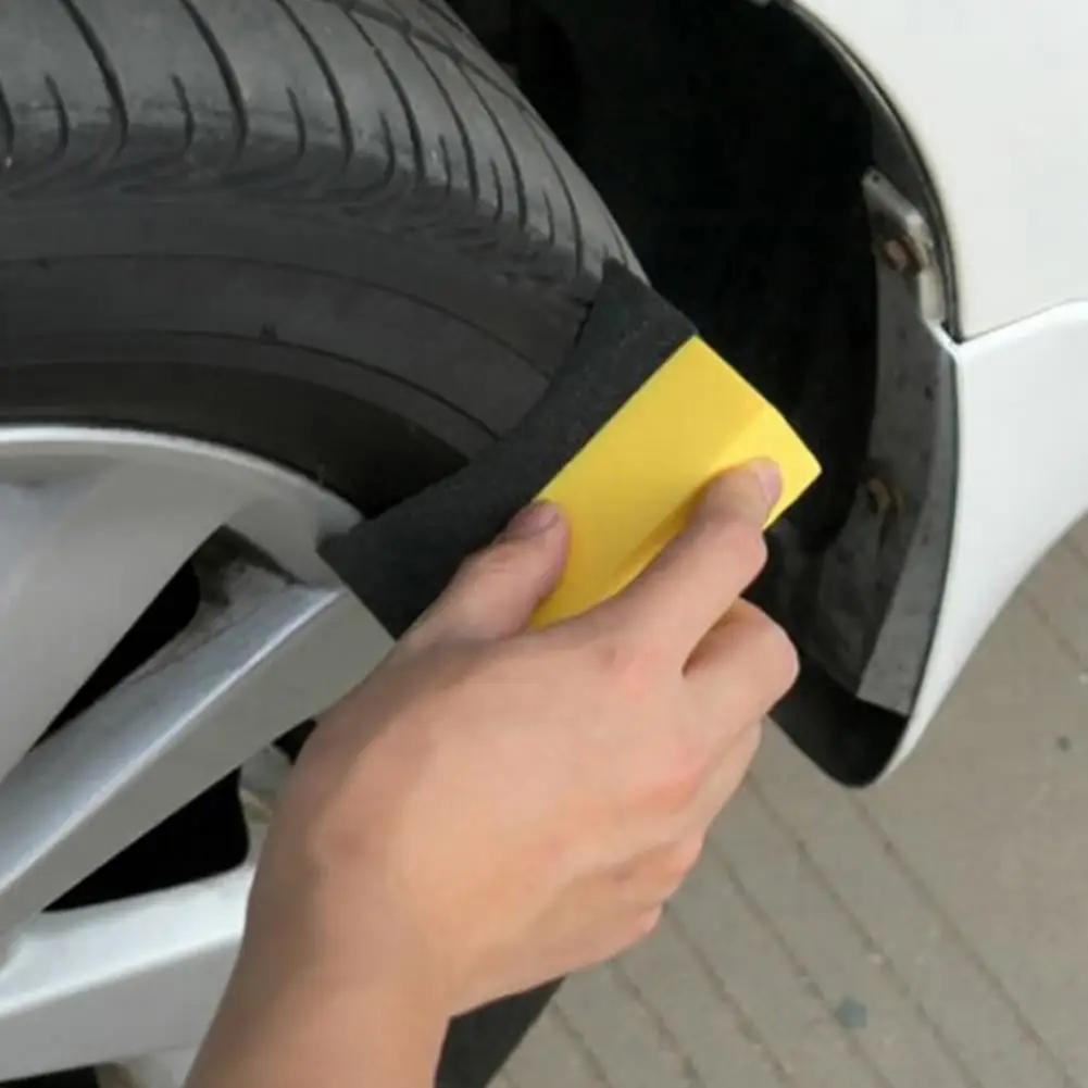 

1/2Pcs Car Tyre Cleaning Sponge Cleaning Dressing Waxing Polishing Brush Sponge Tool U-Shaped Design Strong cleaning power