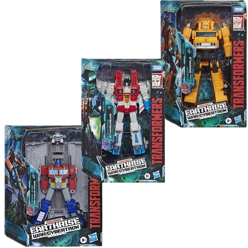 

Transformers Toys Generations War for Cybertron Earthrise Voyager Thrust Starscream Autobot Grapple Optimus Prime Figure Toy