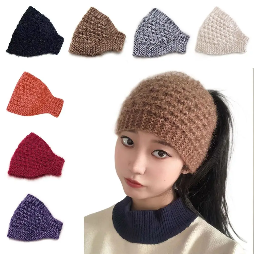 Stirnband Herbst Winter Beanie Hut Kopfbedeckung Haar Zubehör Gestrickte Hut Verdickt Weiche Dame Frauen Mädchen Kappe Outdoor Sport