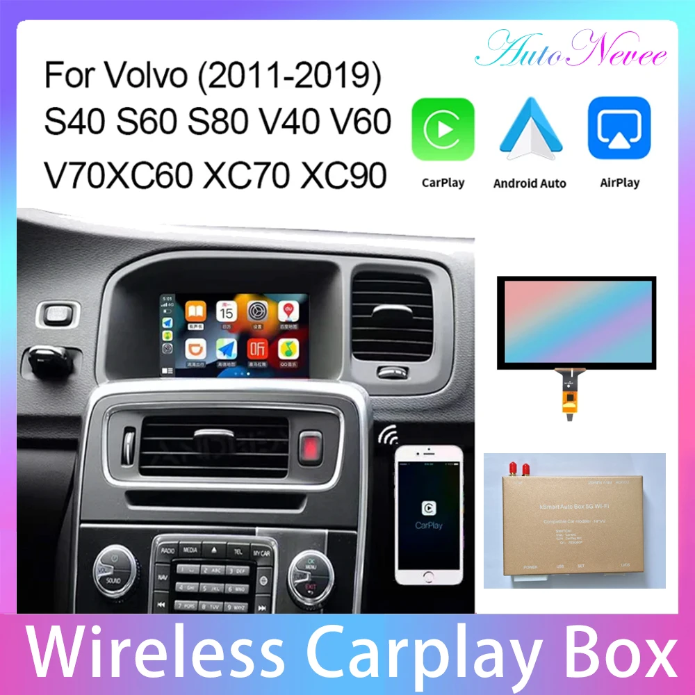 

For volvo (2011-2019）XC60 S60 V40 V60 XC70 S80 C5 volvo Carplay Wireless Apple Carplay volvo Android Auto interface Decoder