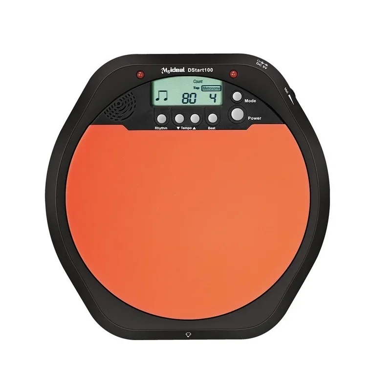

New Meideal Portable DS100 Drums Electronic Drum Training Pad Drum Tutor - Black + Orange