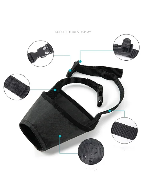 Dog Muzzles for Small Medium Large Dogs Soft Nylon Muzzle with Safety Buckle Puppy Muzzle Stop Biting Barking Dog Accessories 4