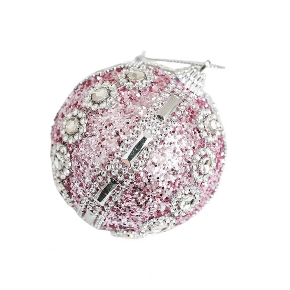 1/6 piezas de adornos de bolas de Navidad con purpurina y lentejuelas para colgar, juego de bolas irrompibles para Navidad, decoración para árbol de fiestas