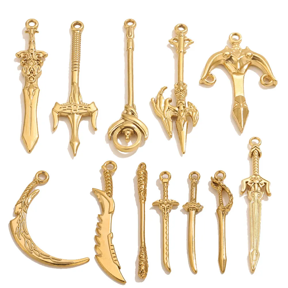 Set de 3 Dijes de Miniespadas y Cuchillos (Acero Inoxidable) S204d6616d0914d508acfc89affdea2a92