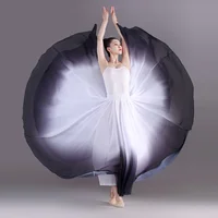 360 Degrees Ballet Dance Skirts Women Elegant Long Gradient Flowy Skirt Gymnastics Practice Dancewear Classical Dancing Costume - Image 5