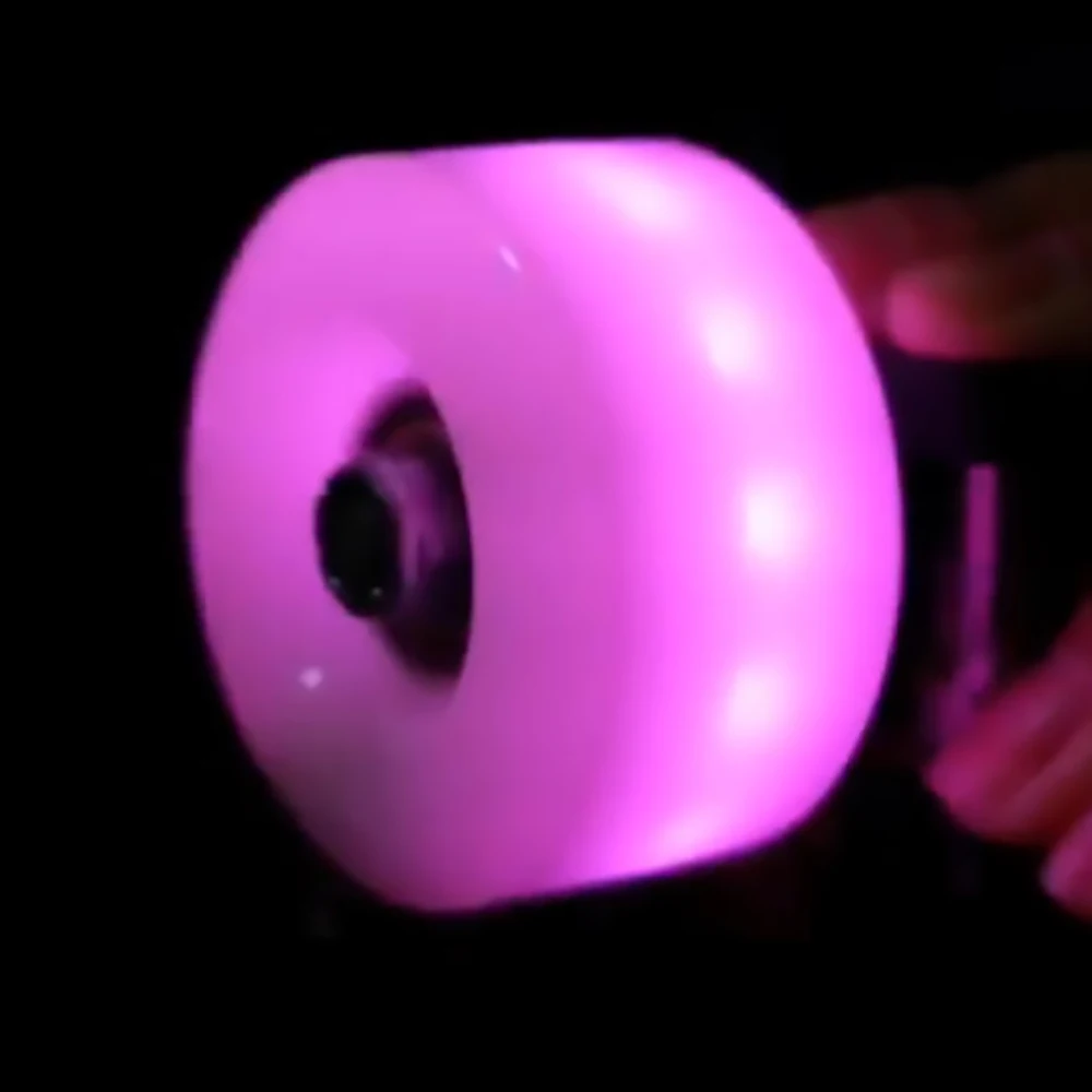 58*32mm 프리라인 스케이트 휠 LED 82A 롤러 스케이트 발광 휠 608 베어링 포함 라이트업 휠 PU 발광 휠 4개