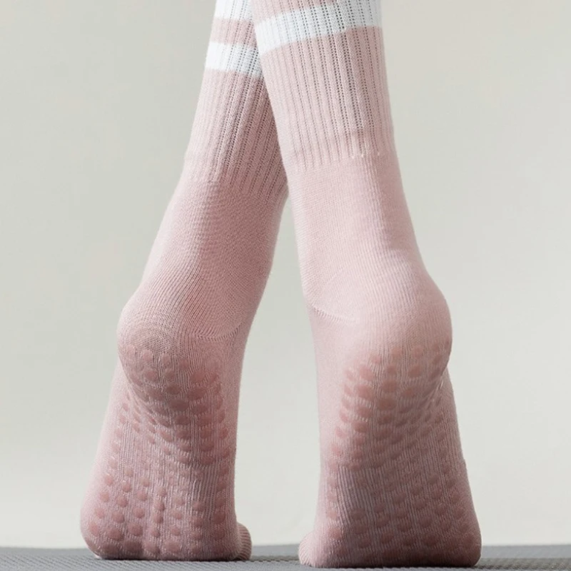 Chaussettes de ballet coordonnantes à séchage rapide pour femmes, chaussettes de yoga chaudes, bonne adhérence, chaussettes de fitness en coton, bandage, haute qualité