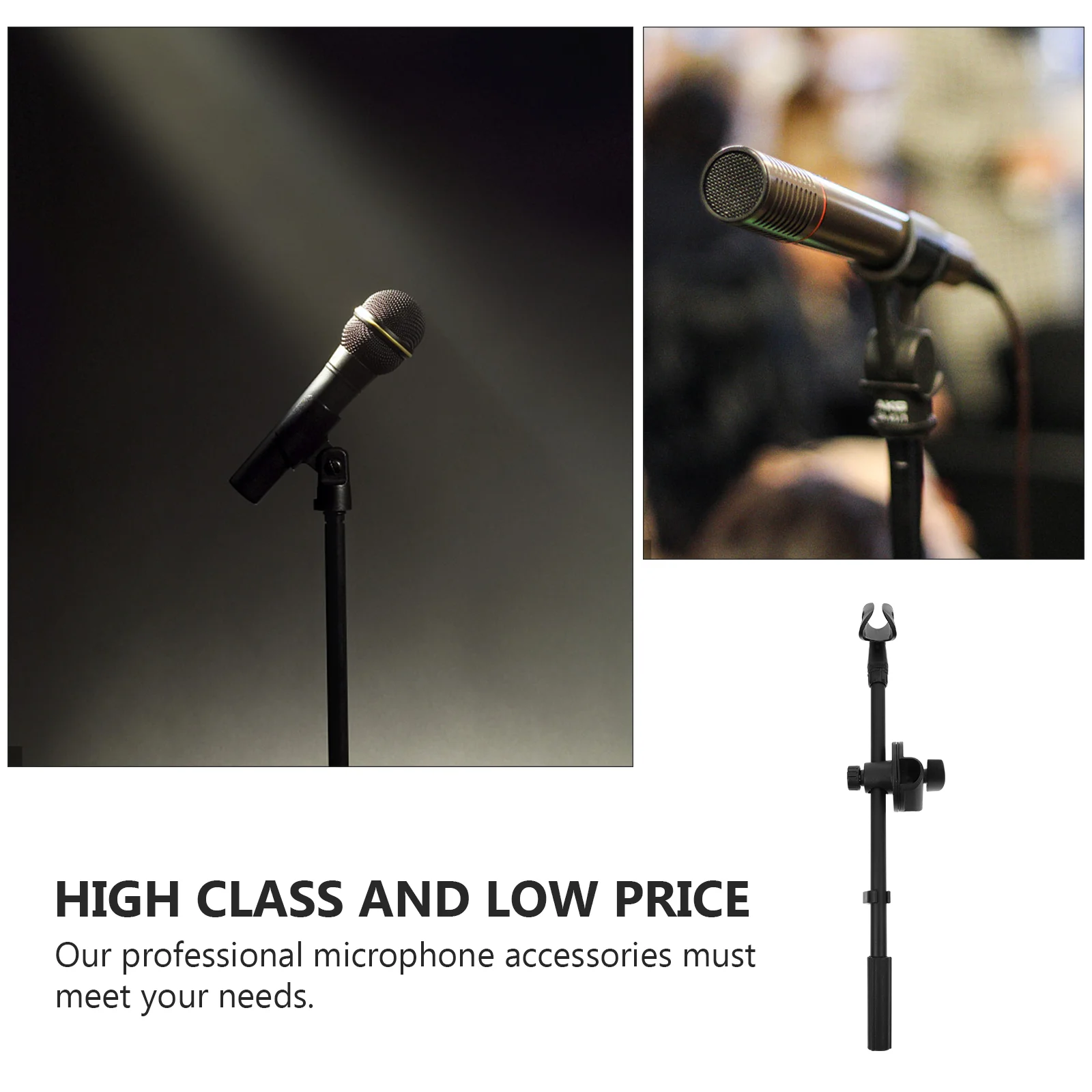 Microphone Stand Dual Clip Boom Arm Home Adjustable Height Tilting Rotating Accessories images - 6