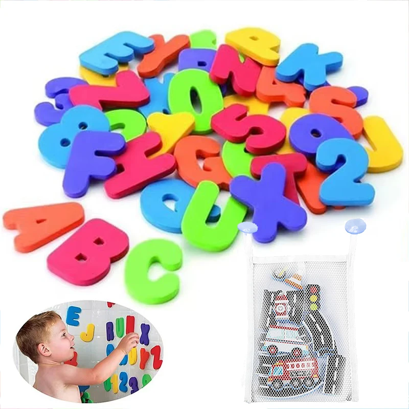 Children Bath Toys Foam Fun Floating Toy Letters Numbers Baby Early Educational Toy Bathroom Bathtub Game for Kids Gifts TMZ