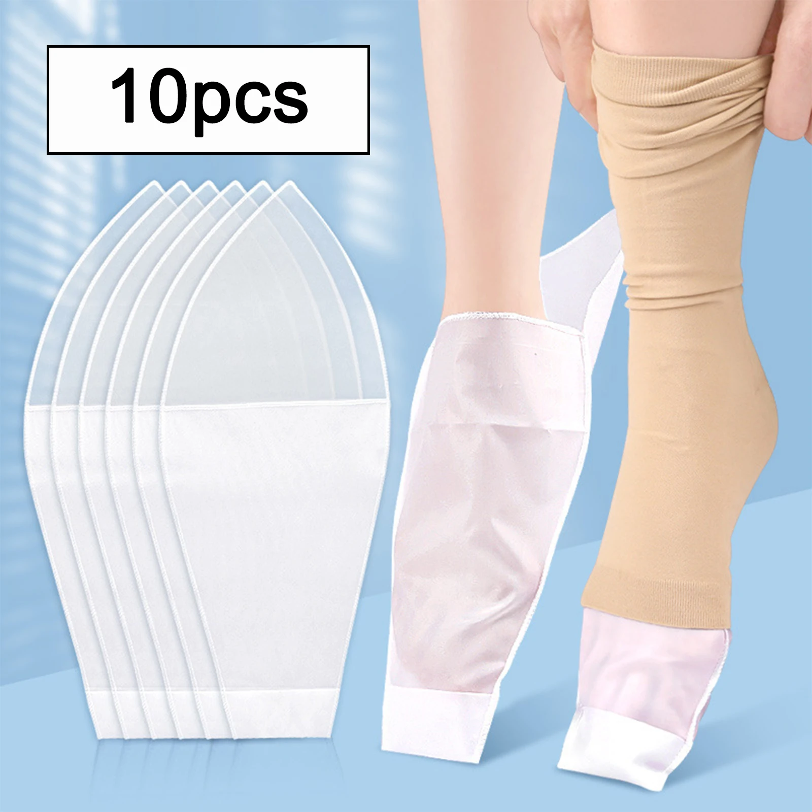 Open Toe Compression Socks 10Pcs For Men & Women Easy Wear Slip-Resistant Stocking Aid For Elderly Arthritis Edema