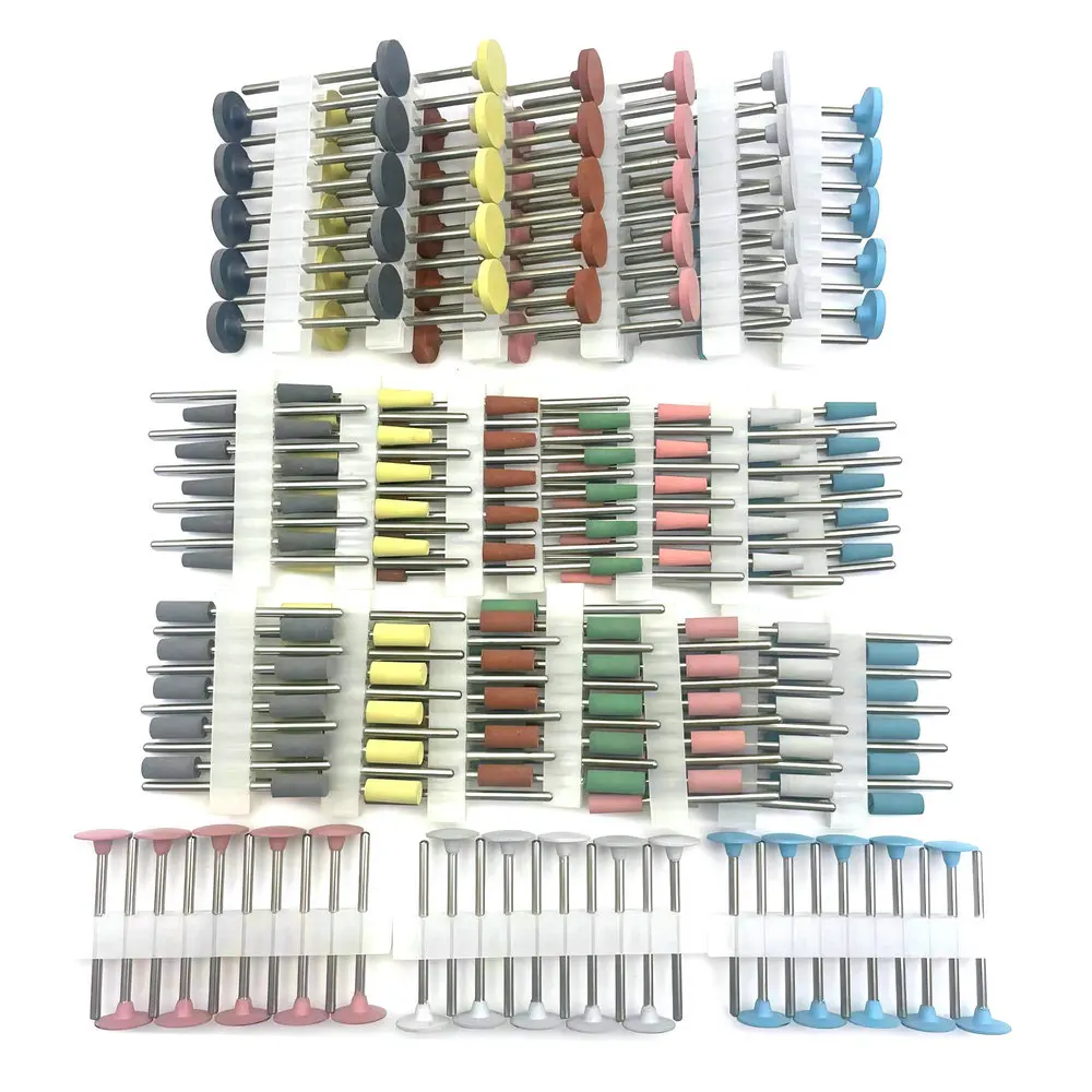 Set Di 10 Inserti In Gomma Silicone Per Lucidatura Diamantata Dentale – Frese Per Resina