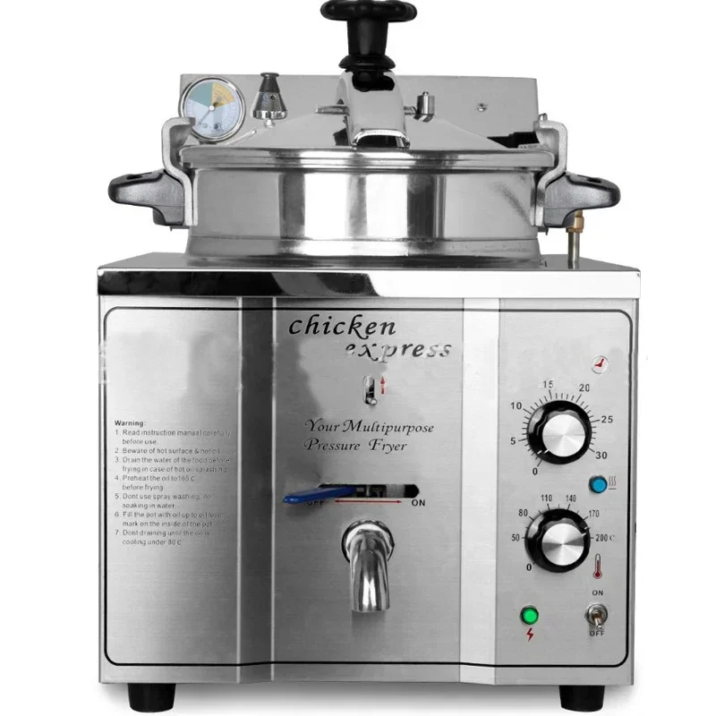 MDXZ-16 16L Electric Heating Pressure Fried Chicken Furnace Fried Chicken Burger  Shop Constant Temperature Food Fried Furnace 2