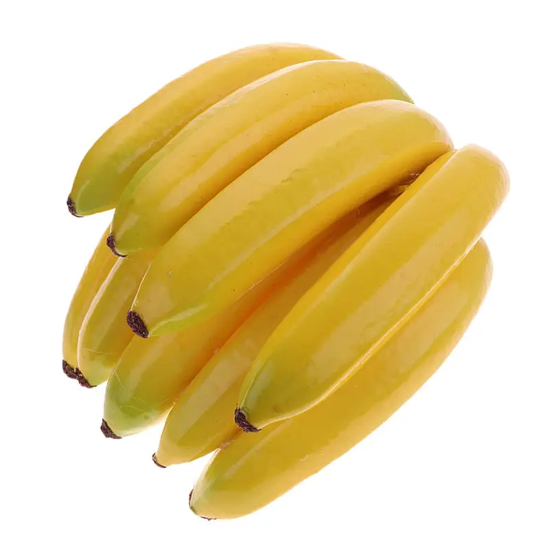 Artificial Fruits and Vegetables 1pc Lifelike Banana Bunch Artificial Plastic Fake Fruits Decor Prop Party Decorations Plastic Foam Artificial Banana