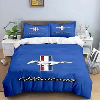 Mustang Car Logo Print Bedding Sets Exquisite Bed Supplies Set Duvet Cover Bed Comforter Set Bedding Set Luxury Birthday Gift 1