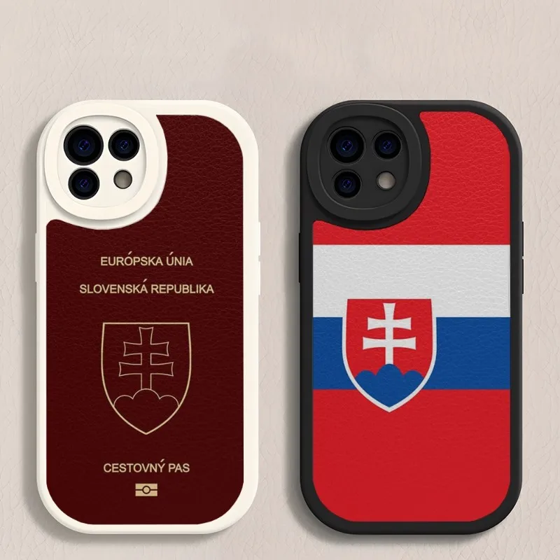 

Slovakia Passport Flag Map Phone Case Lambskin For Huawei P30 P40 P50 Mate 30 40 50 Nova 8 9 9SE 10 Y70 10z Pro Plus Cover