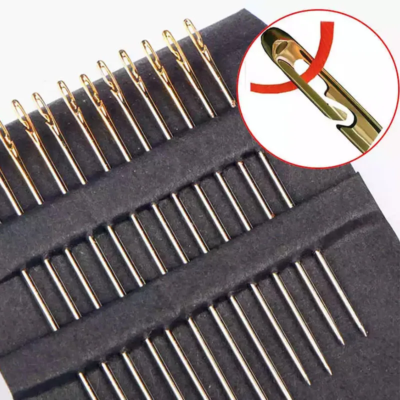 

Stainless Steel Side Hanging Blind Needles Elderly Needle-side Opening Hole Fast Throughing Sewing Automatic Thread DIY Tools