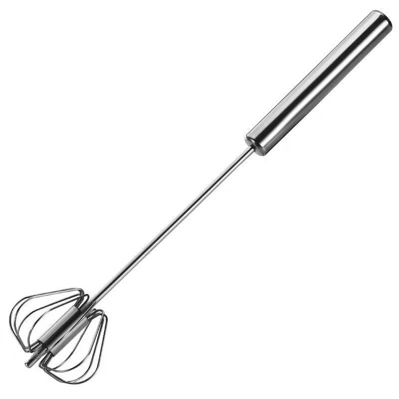 Semi-Automatic Stainless Steel Press Type Egg Beater Kitchen Stall Egg Whisk Home Use Cream Mixer Hand Operated Tool
