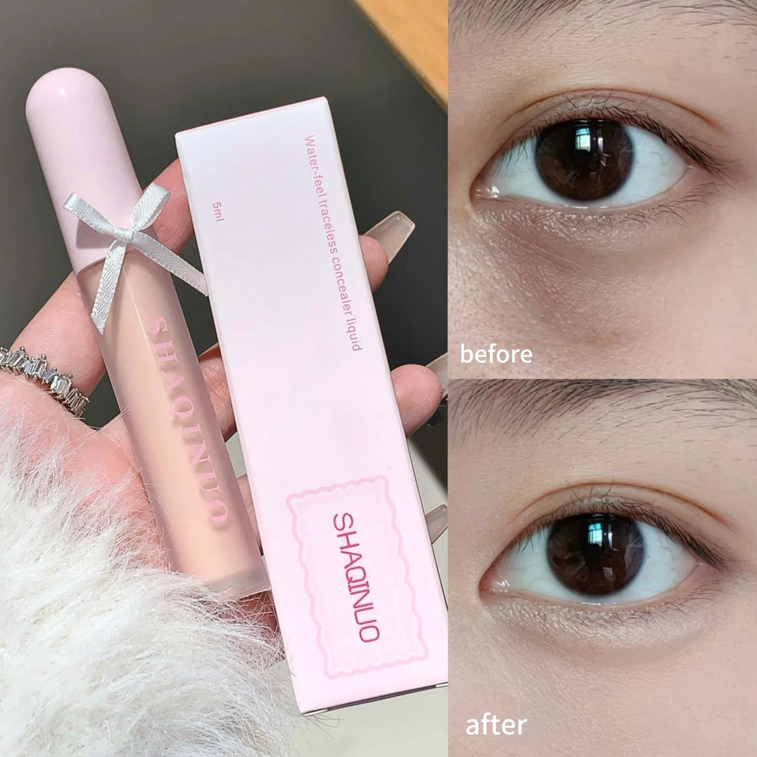 3 Colors Liquid Foundation Concealer Cream Full Covers Brightening Facial & Eye Liquid Concealer Waterproof Oil-control Make Up