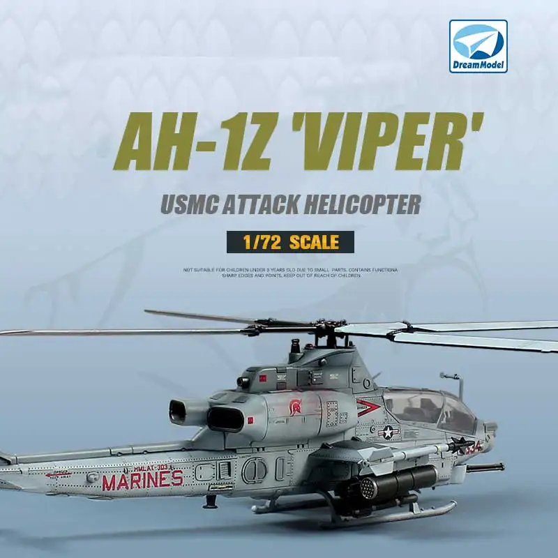 드림 모델 조립 항공기 키트, DM720012 미국 해병대 AH-1Z 바이퍼 1/72